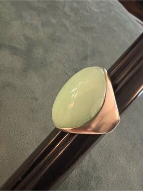 Silpada Sterling Silver and minty green gemstone ring size 6